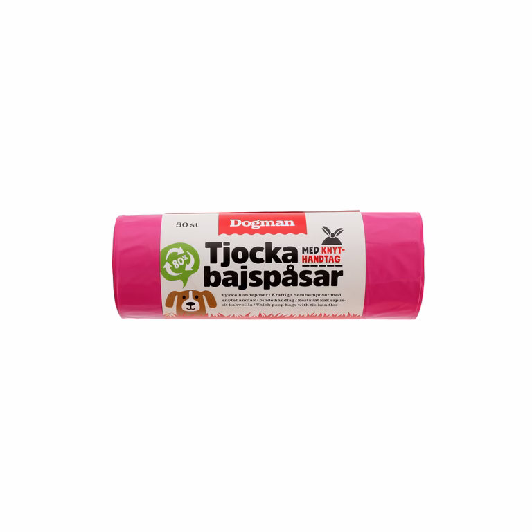 Dog bags with handle 50p, pink