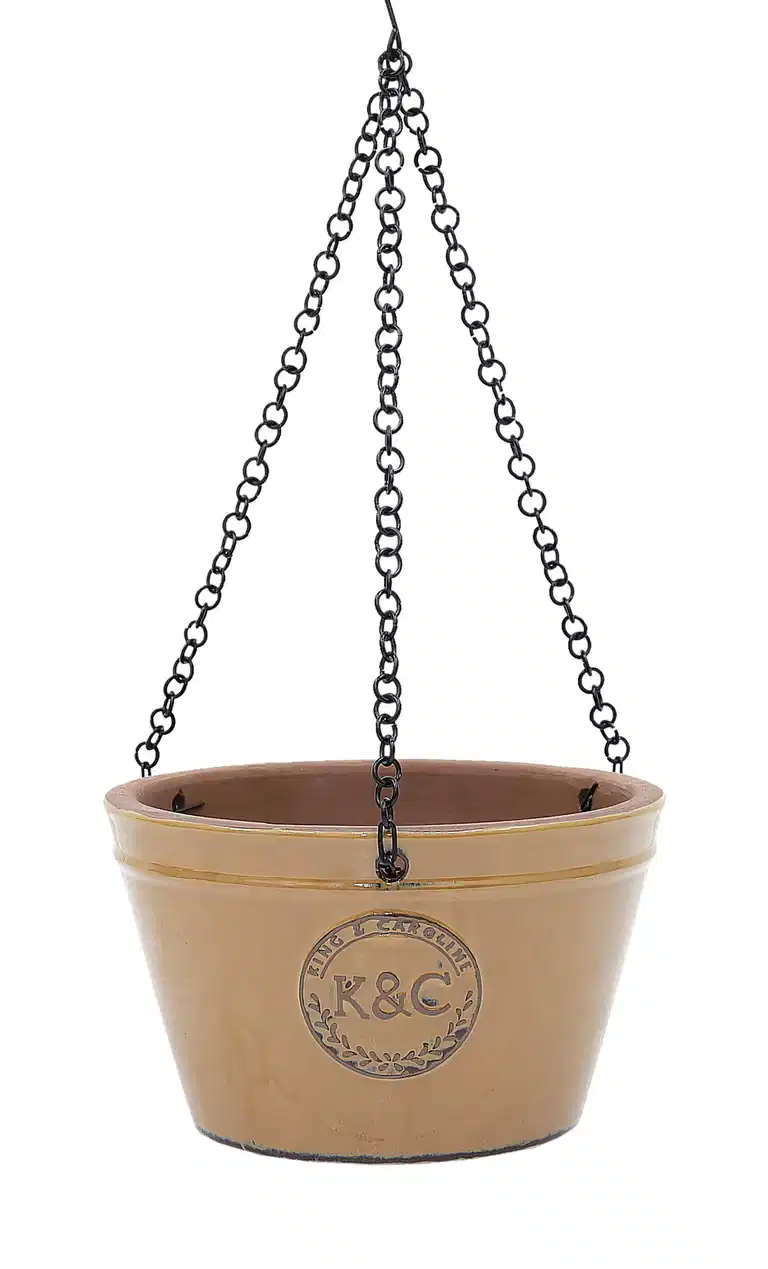 K&C ceramic hanging pot D27 mustard