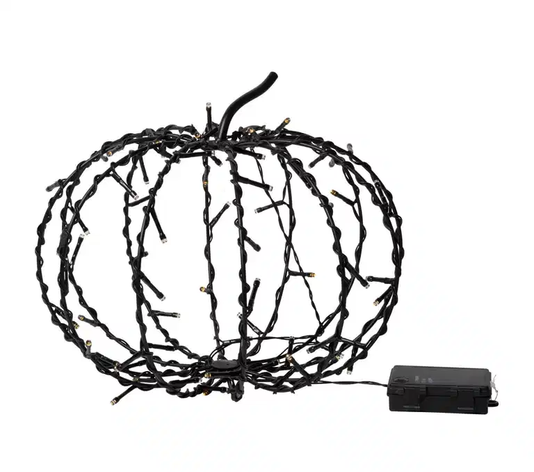 Halloweenpynt Metallgresskar med LED-lys