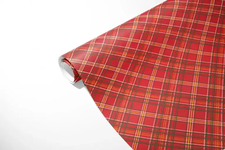 Gavepapir Metallic tartan