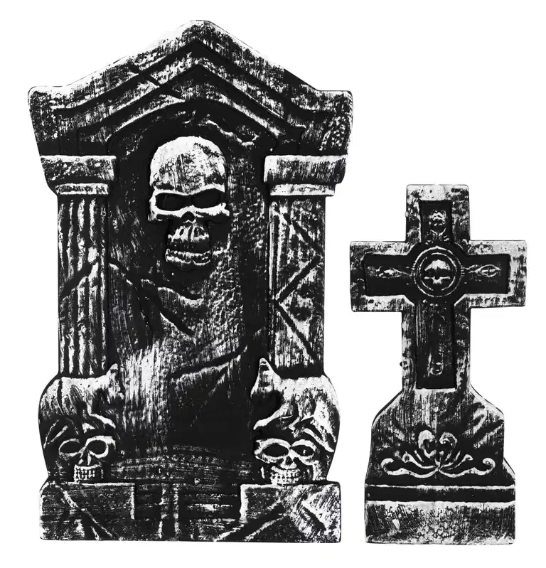 Halloweendekorasjon gravstøtter 2pk