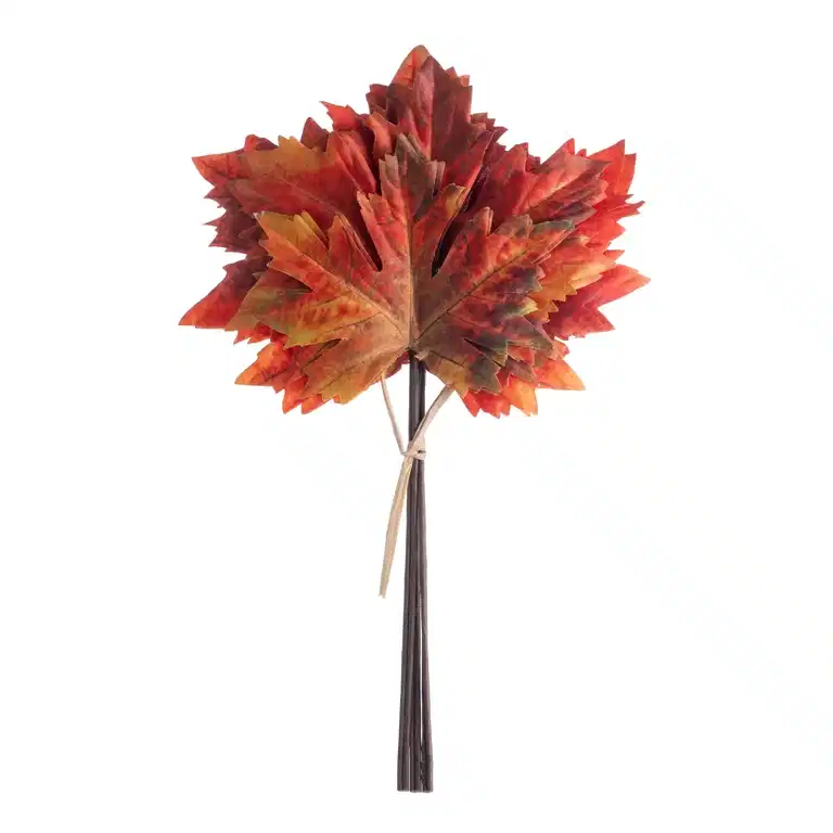 Løvblad i bunt 6stk kunstig