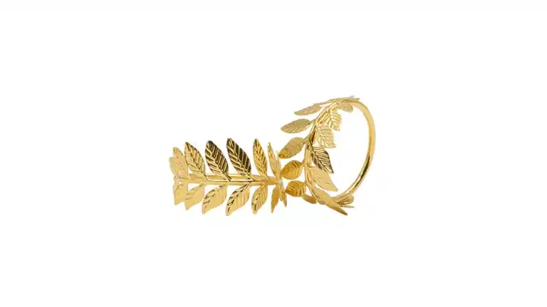 Napkin Rings Gold Leaf 2PK