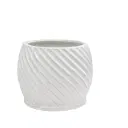 Twisted pot D 26 white