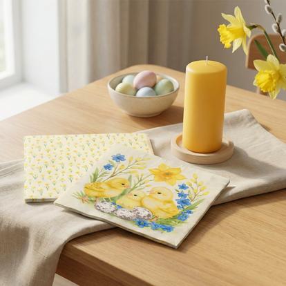 Easter candles and napkins