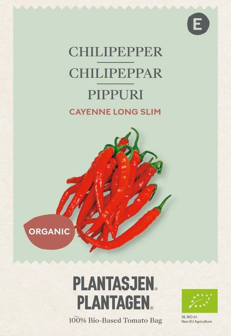 Chilipepper Cayenne long slim - Organic