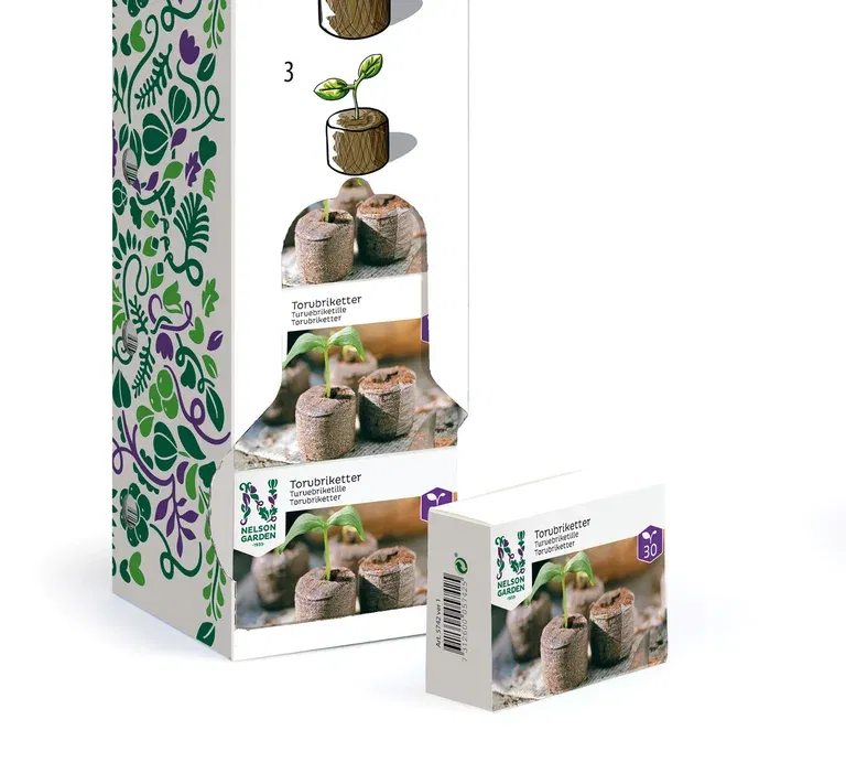 Torvbriketter for såing 30 stk.