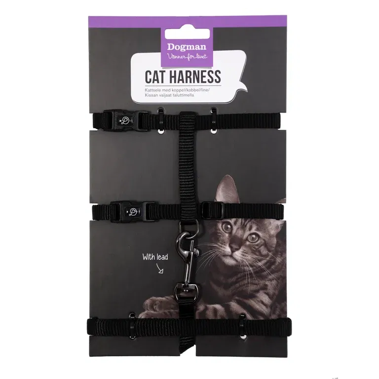 Kattsele-set Findus Svart