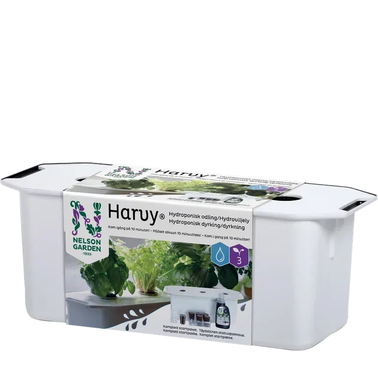 Hydroponisk startpakke Harvy 3 hvit