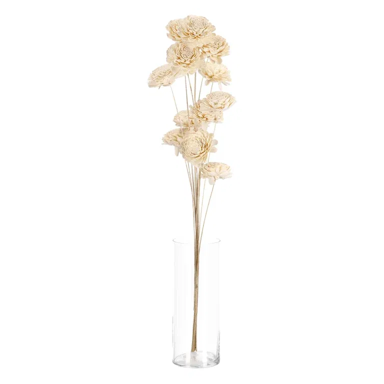 Belly paper flower H85 offwhite