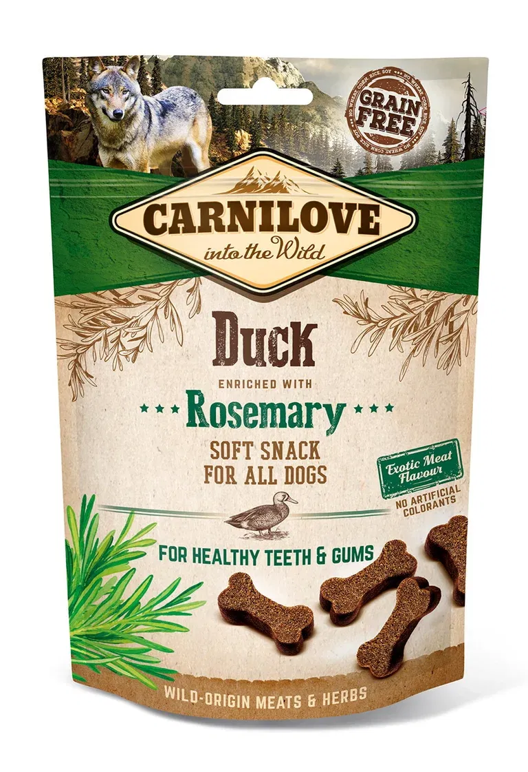 CARNILOVE DOG SEMI MOIST SNACK DUCK&ROSEMARY 200G