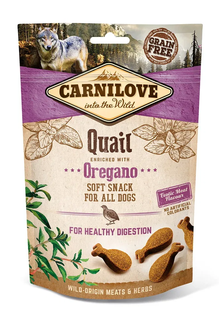 CARNILOVE DOG SEMI MOIST SNACK QUAIL&OREGANO 200G