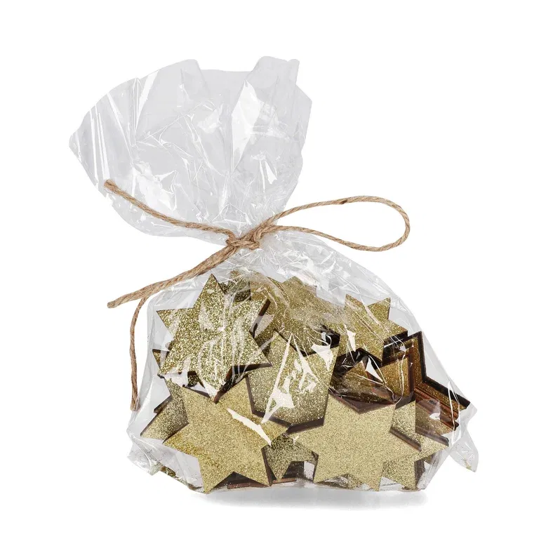 Dekorative stjerner gull 24stk