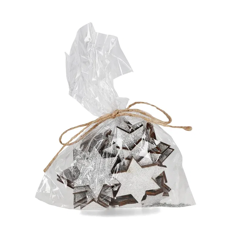 Dekorative stjerner sølv