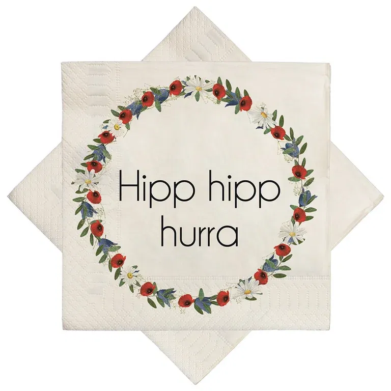 Serviett Hipp Hipp Hurra