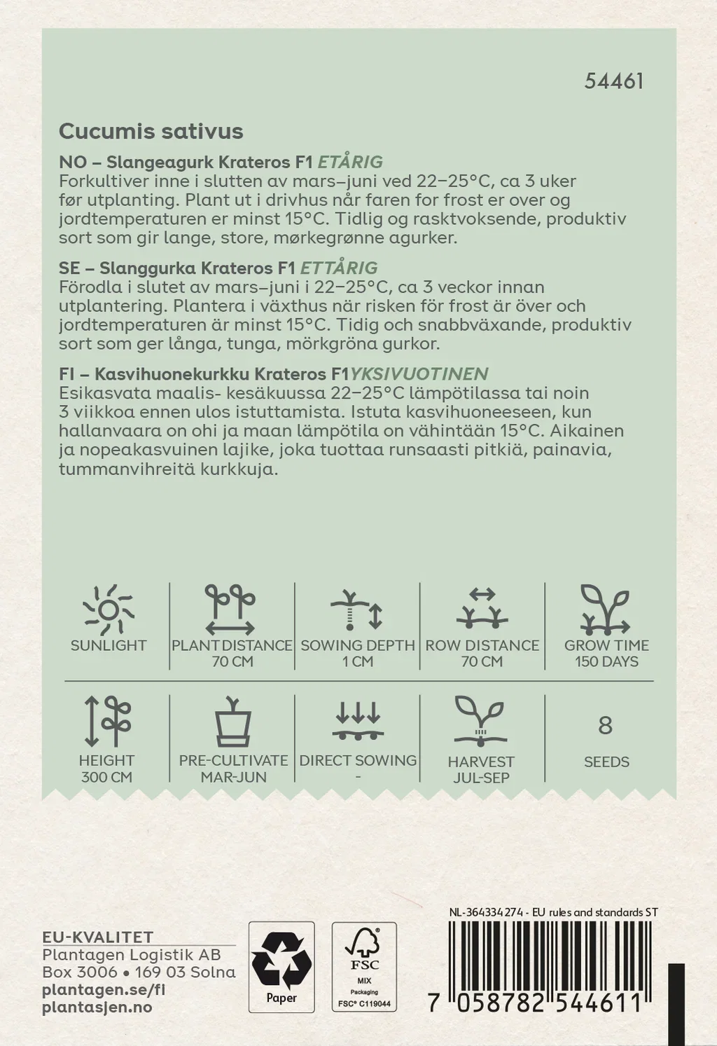 Slangeagurk 'Krateros' F1