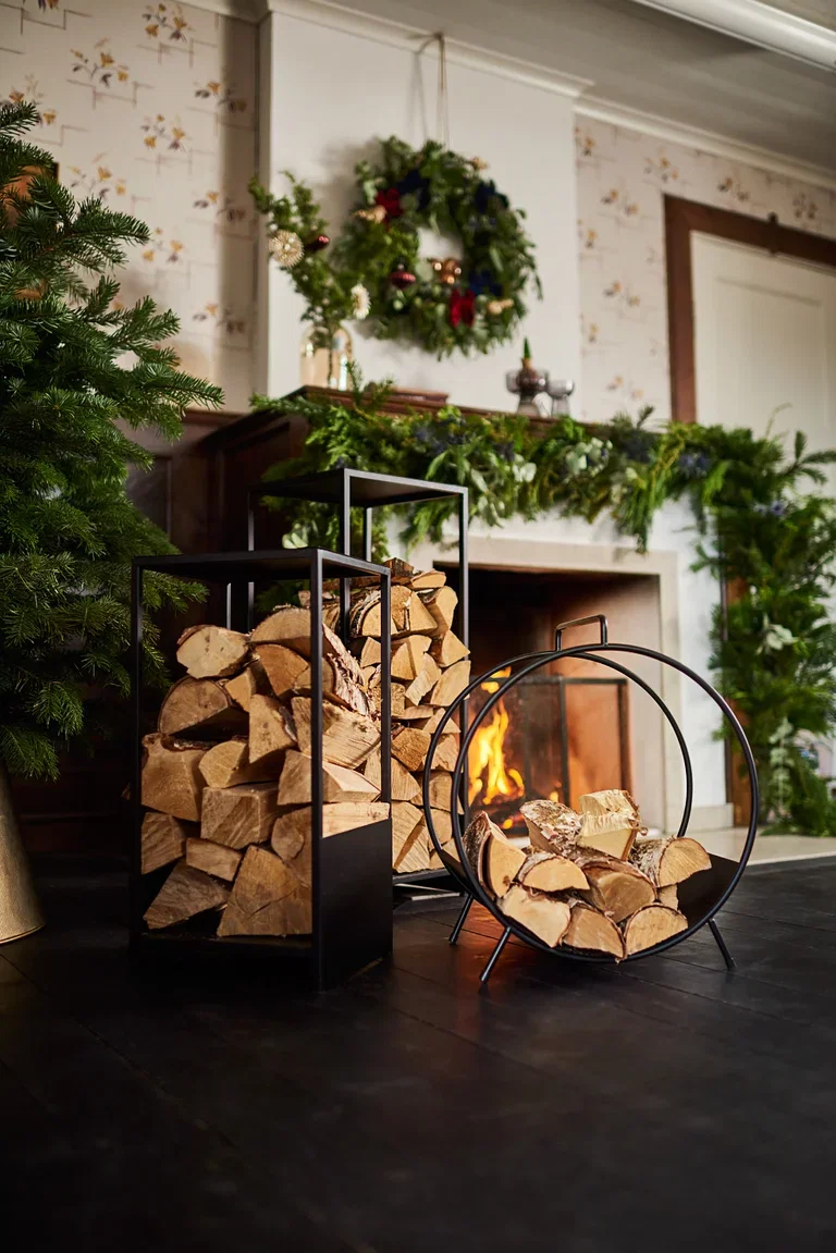 Round log holder