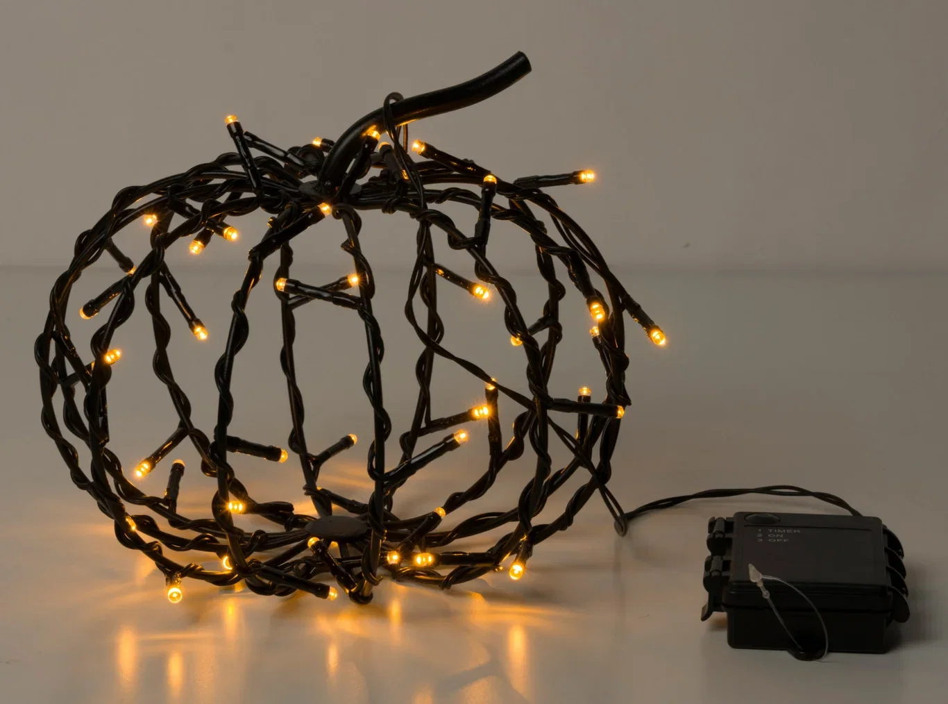 Halloweenpynt Metallgresskar med LED-lys