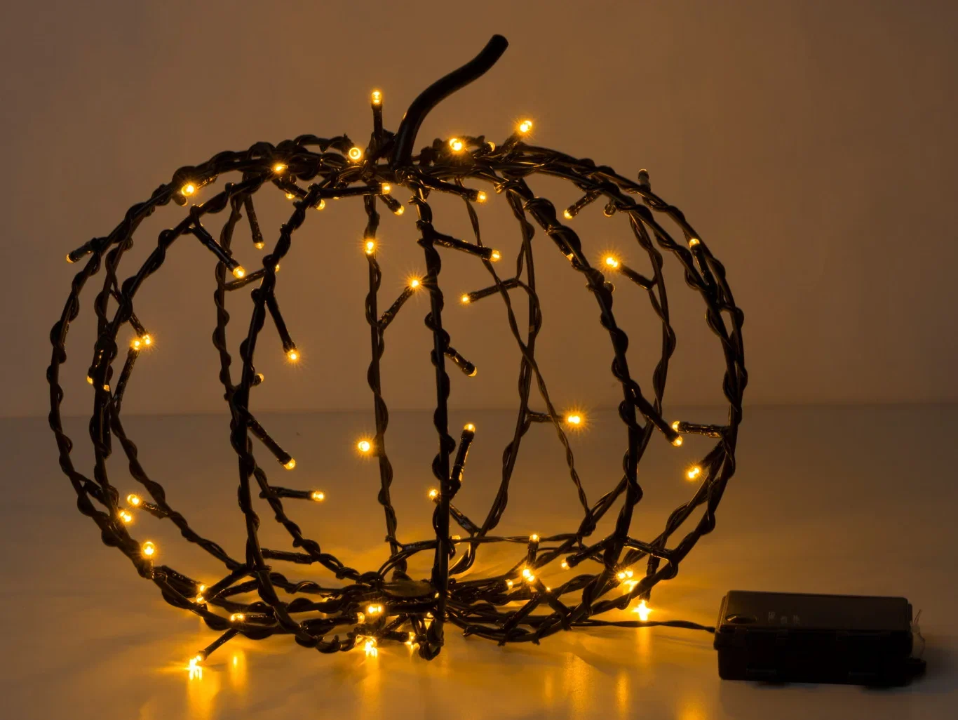 Halloweenpynt Metallgresskar med LED-lys