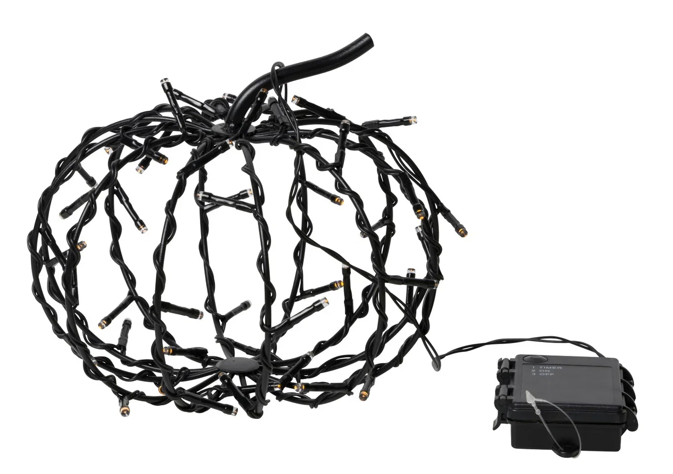 Halloweenpynt Metallgresskar med LED-lys