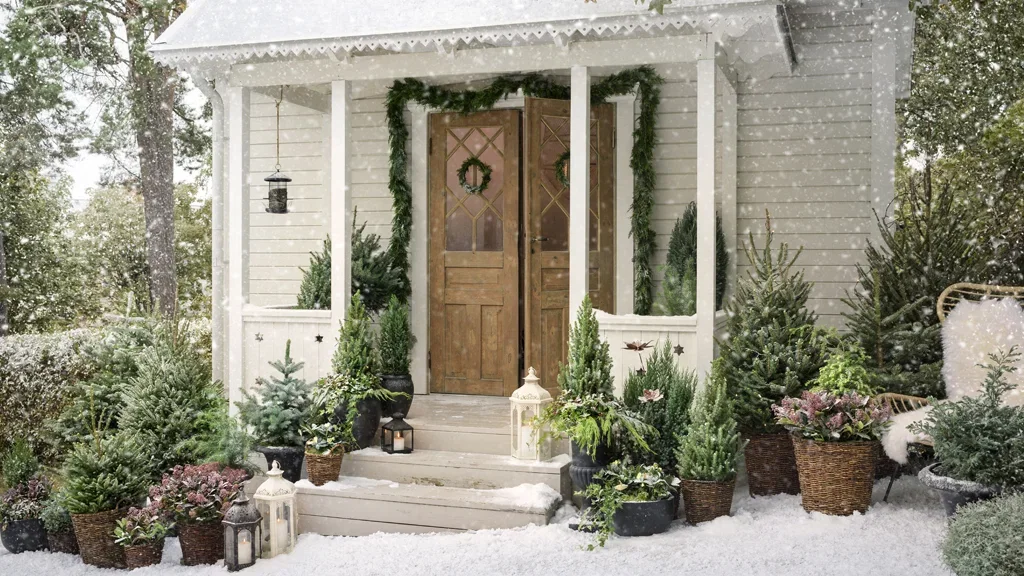 Decorate the entrance for Christmas