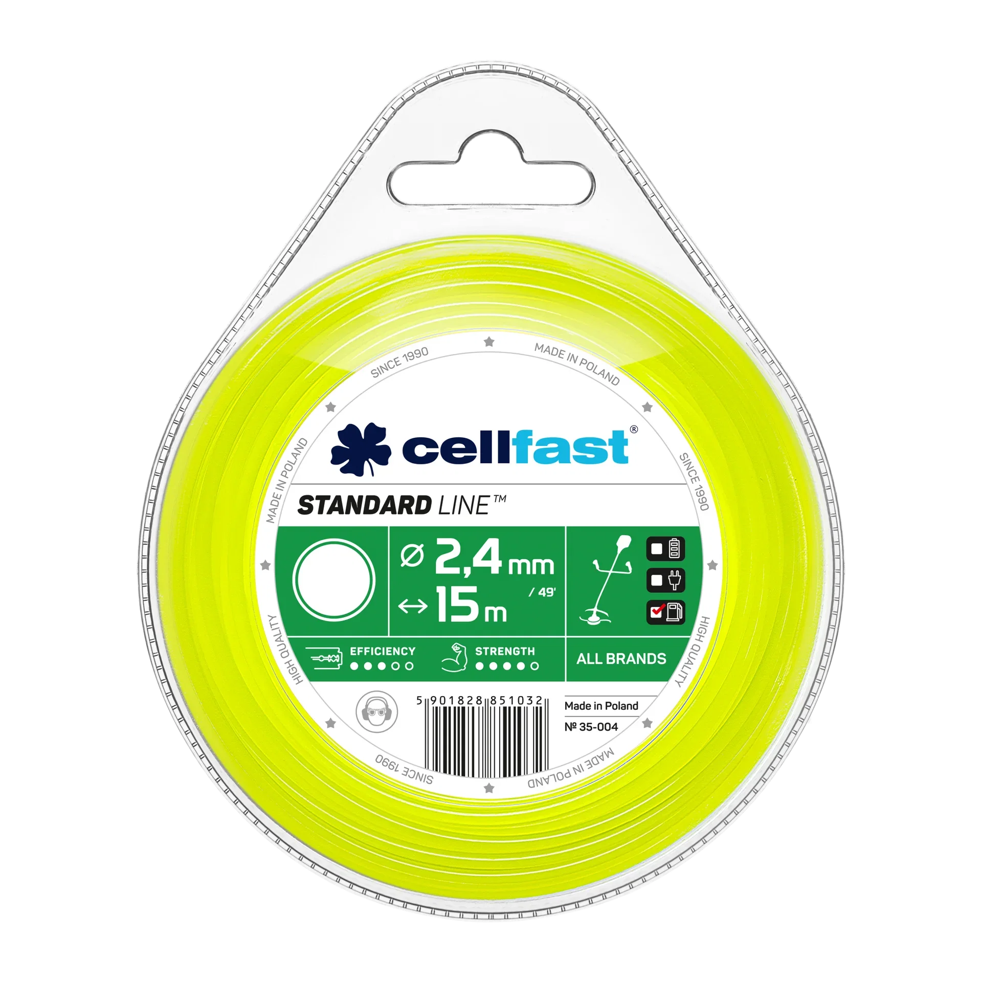 Trimmer line 2,4 mm x 15 m round Standard