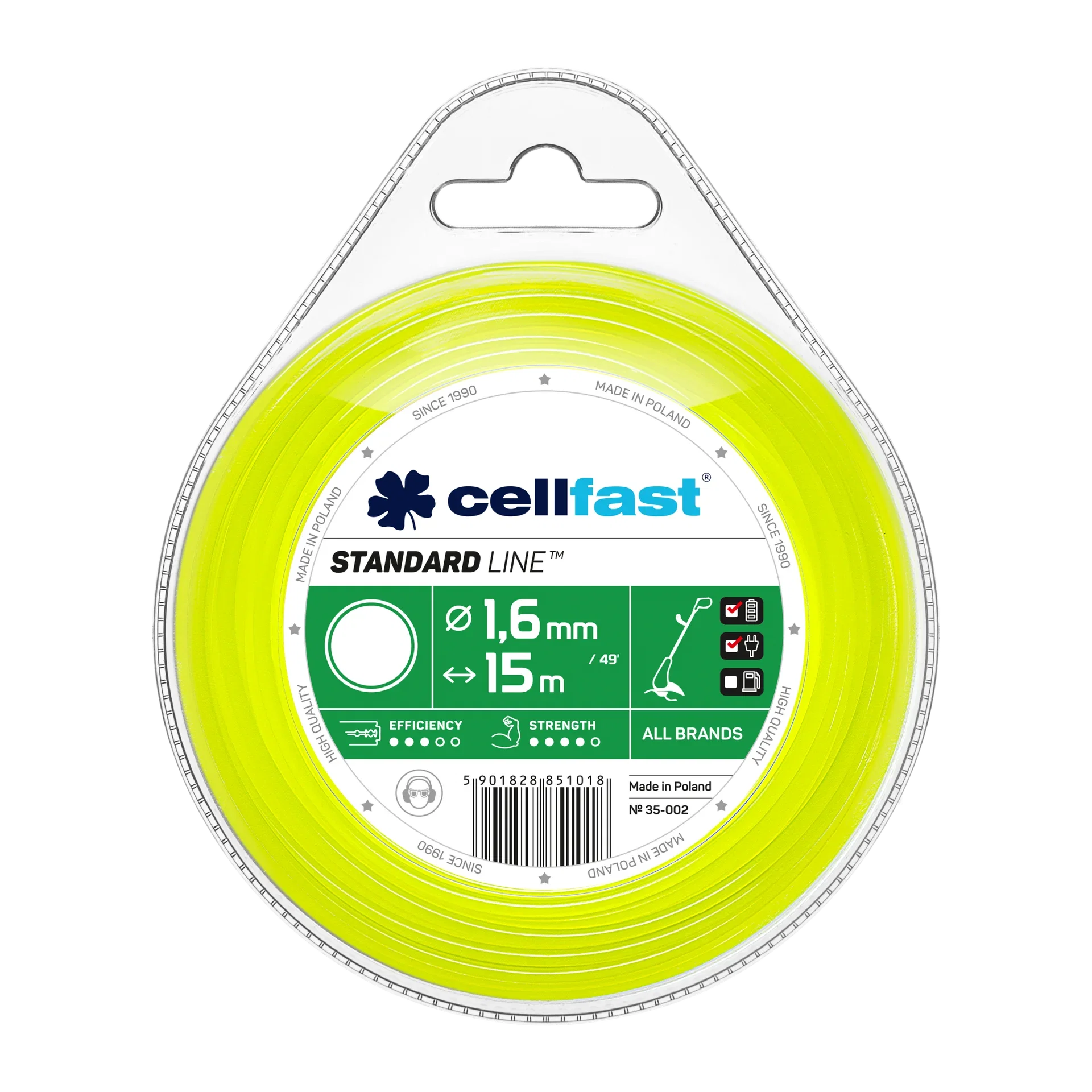 Trimmer line 1,6 mm x 15 m round Standard