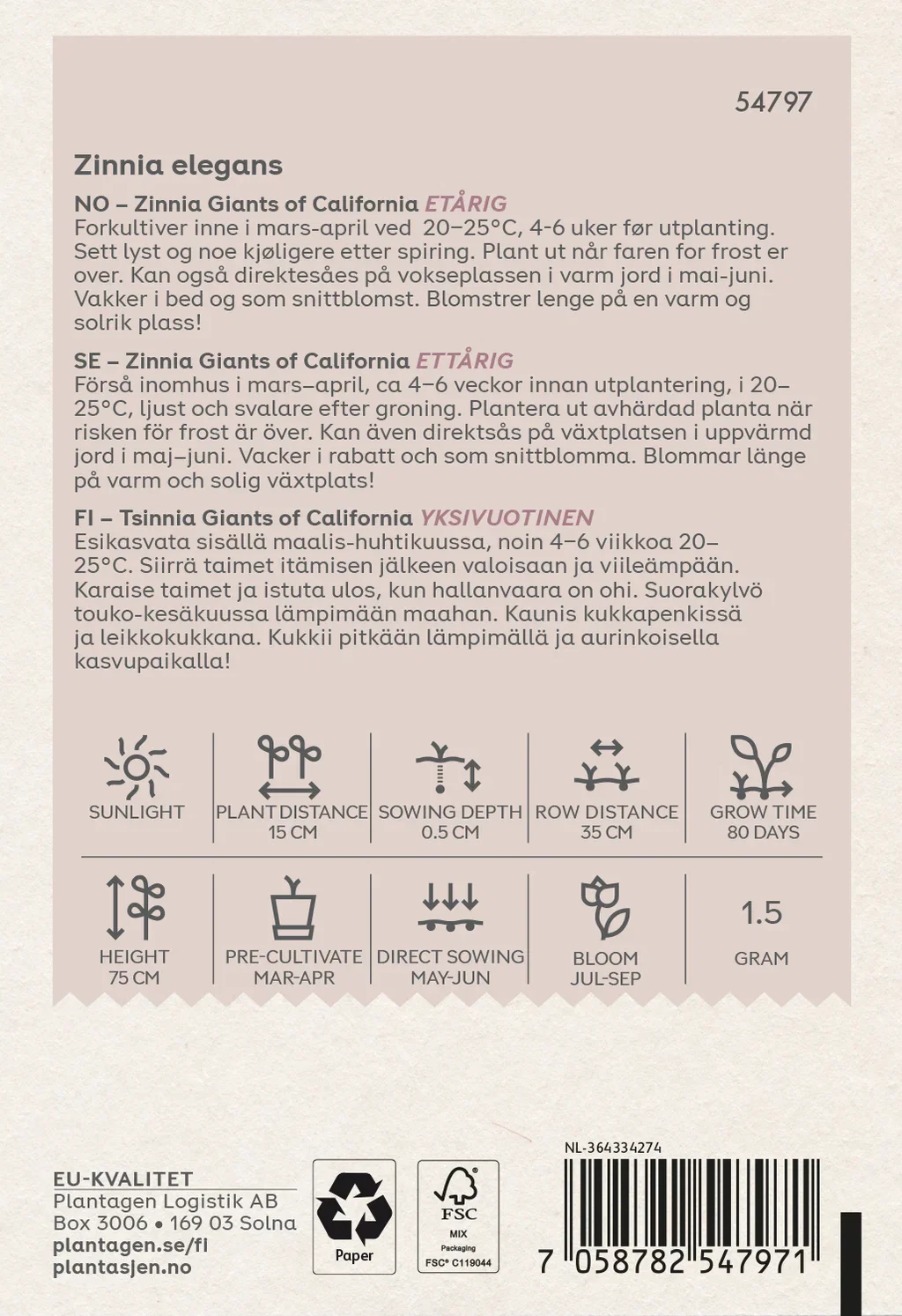 Zinnia 'Giants of California' 