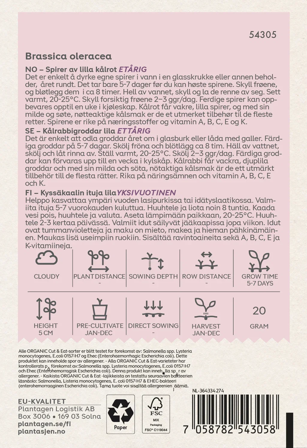 Lilla kålrot - Spirefrø