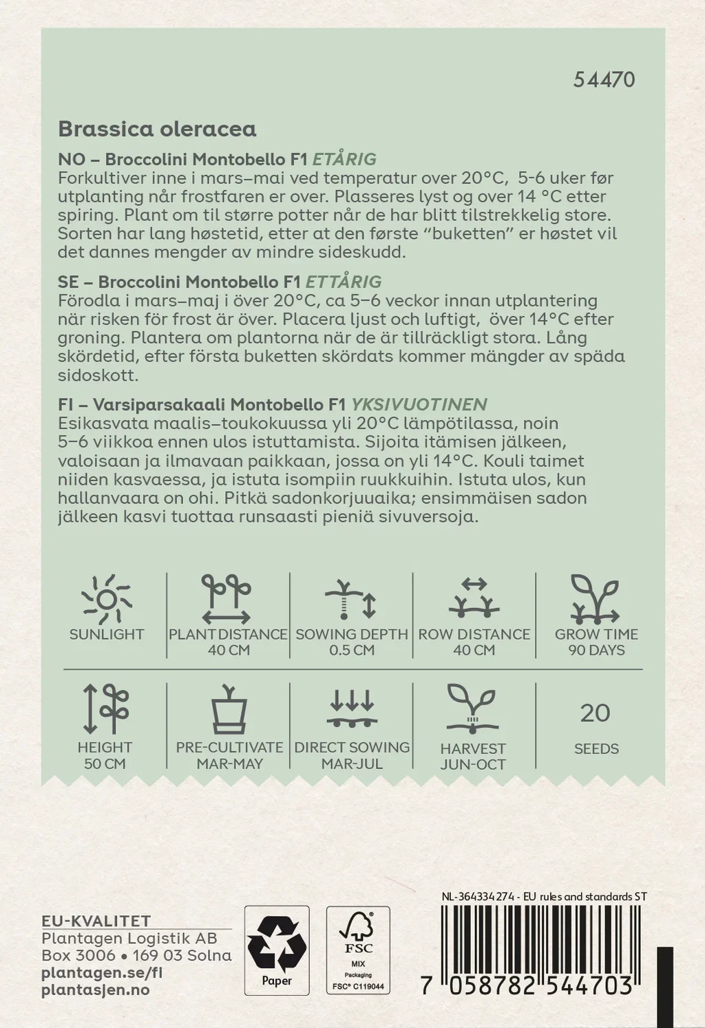 Broccoli Montobello F1 - Sprouting