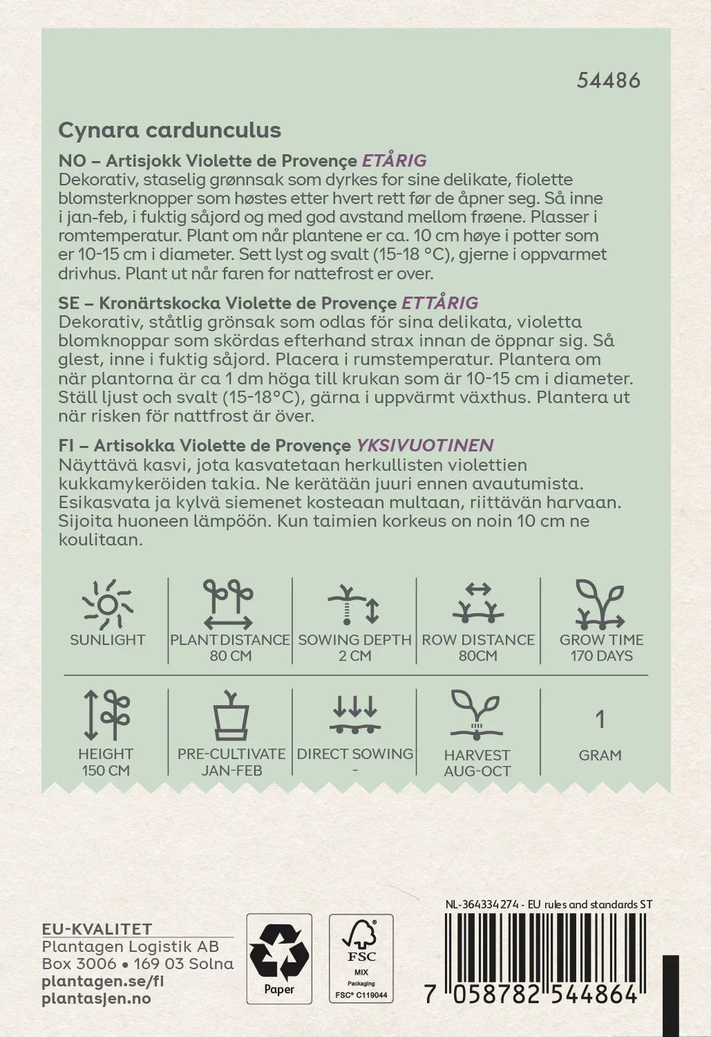 Artisjokk Violette de Provençe