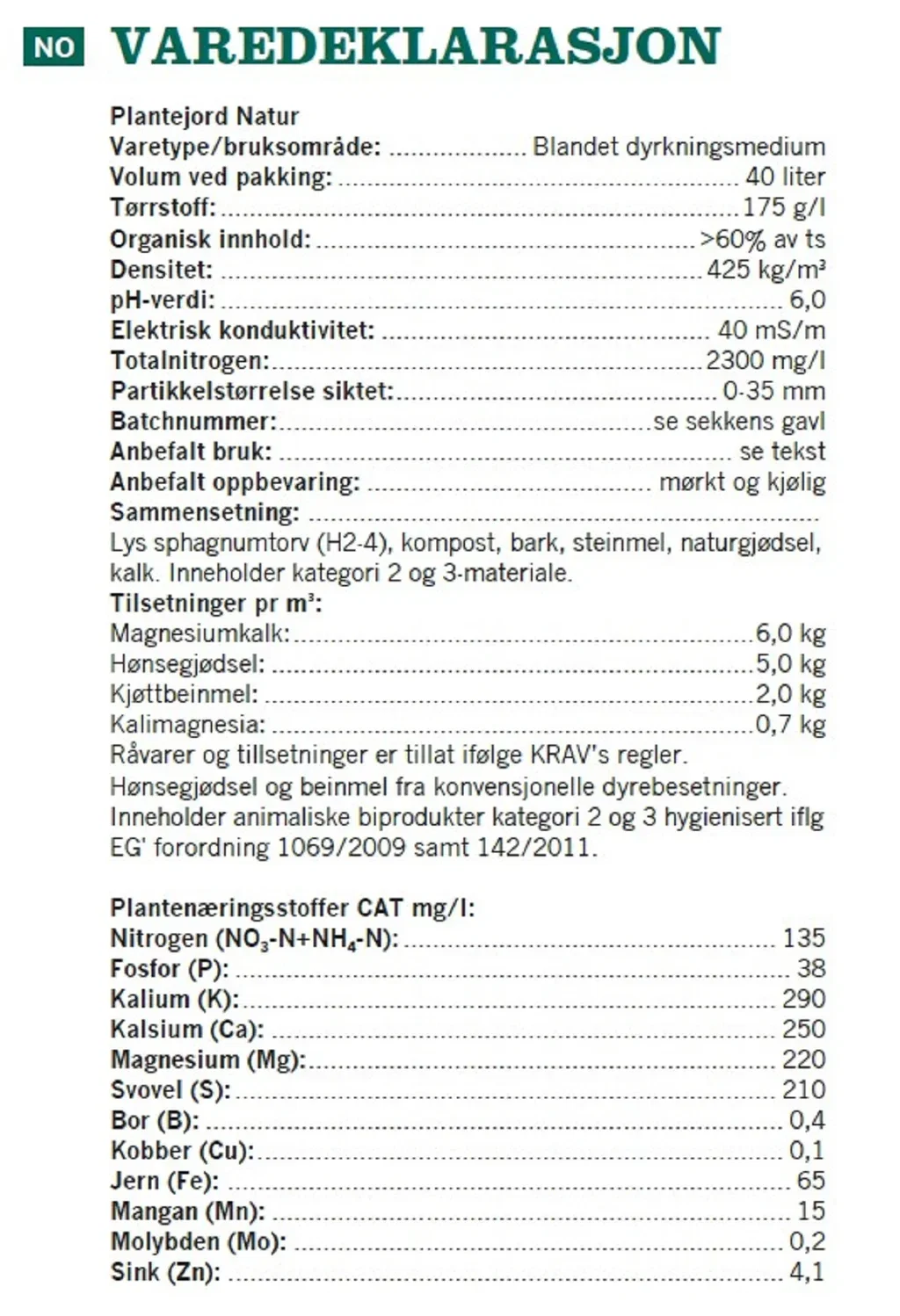 Plantejord Natur