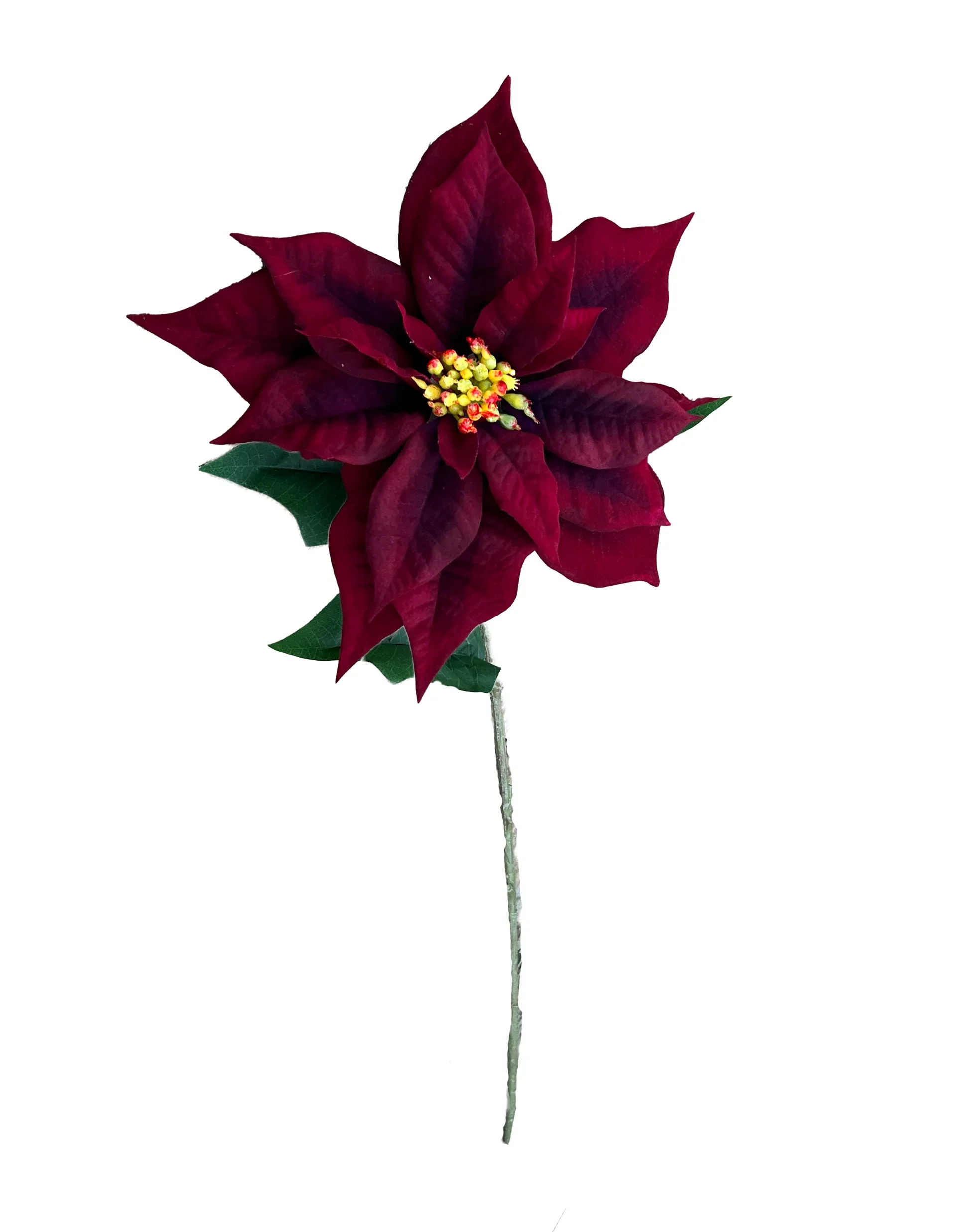 Poinsettia cut flower, artificial