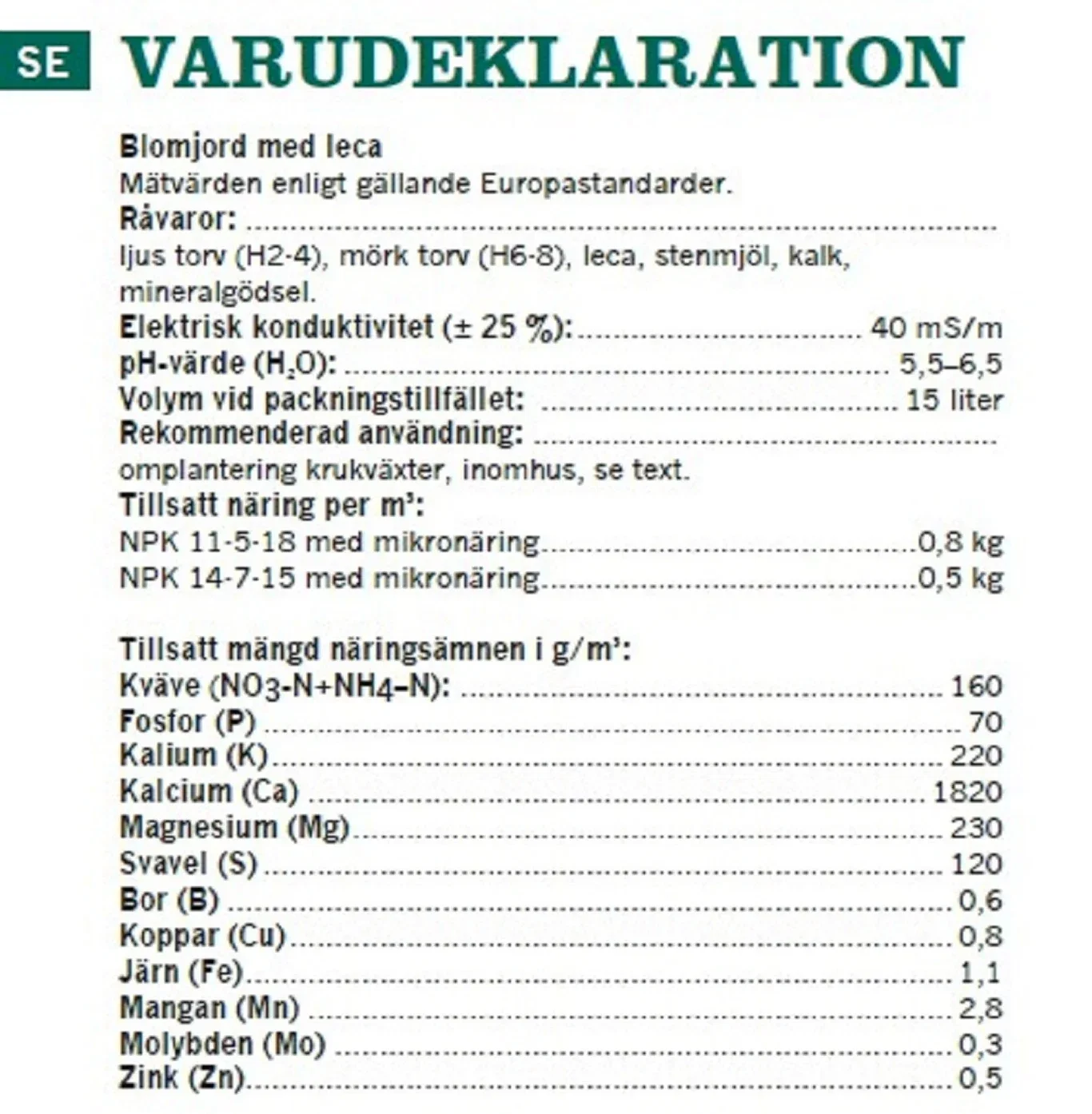 Flower soil with leca 15L SE