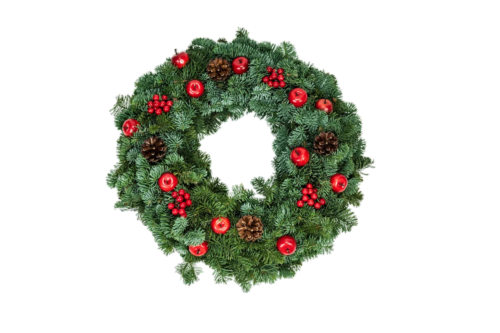 Dørkrans med rød dekor