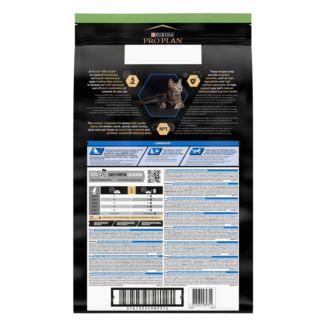 PRO PLAN® Sterilised Senior 7+ Longevis 10kg