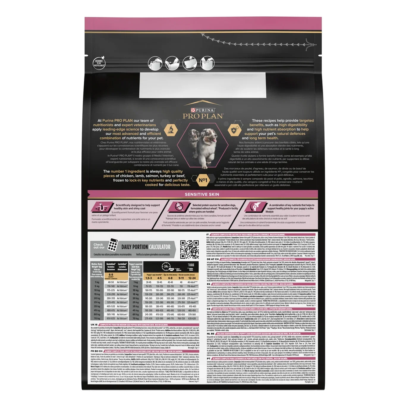 PRO PLAN® Medium Puppy  - Sensitive Skin 3kg