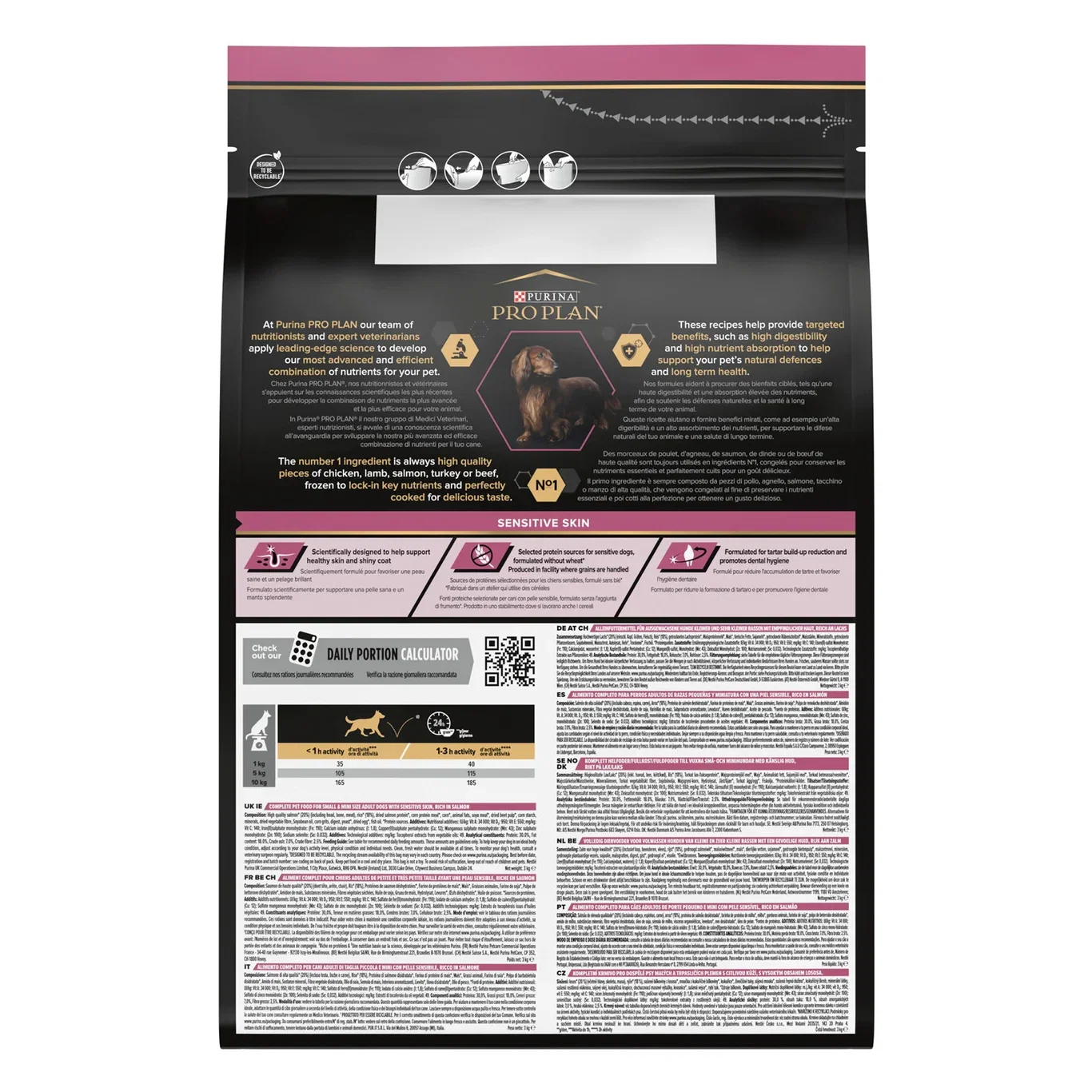 PRO PLAN® Small & Mini Adult - Sensitive Skin 3kg