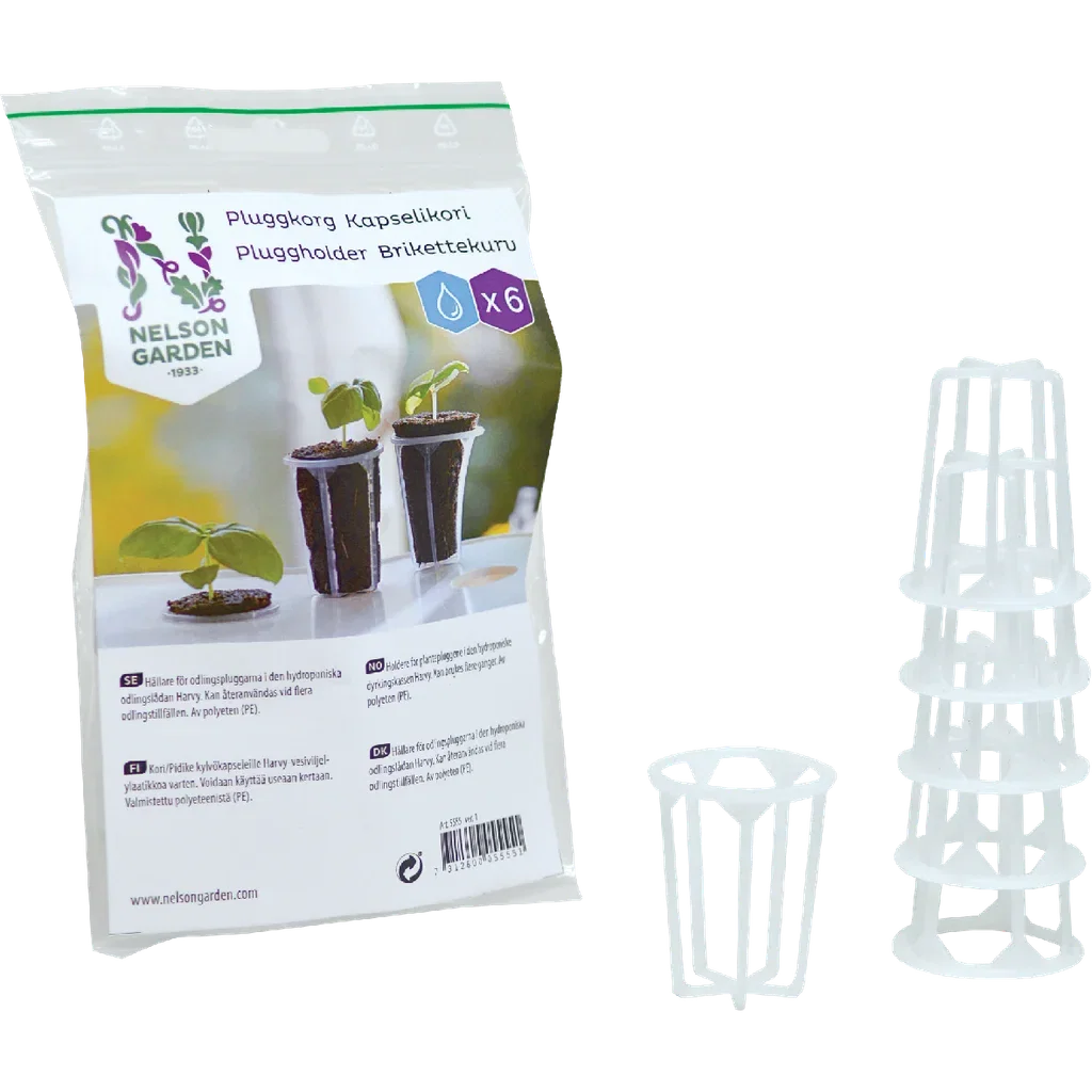 Pluggkurv for hydroponisk dyrking, 6 stk.