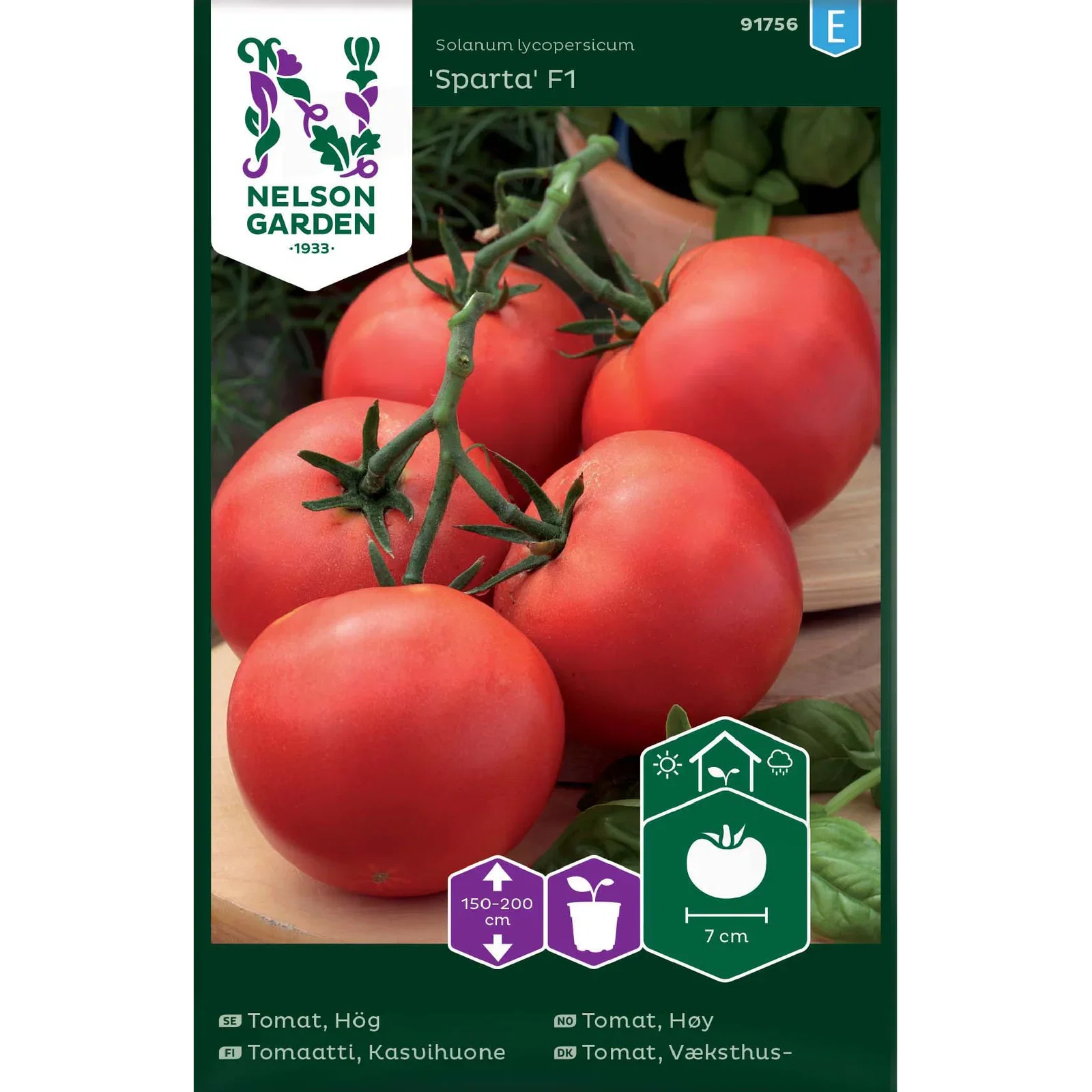 Tomat, Växthus-, Sparta F1