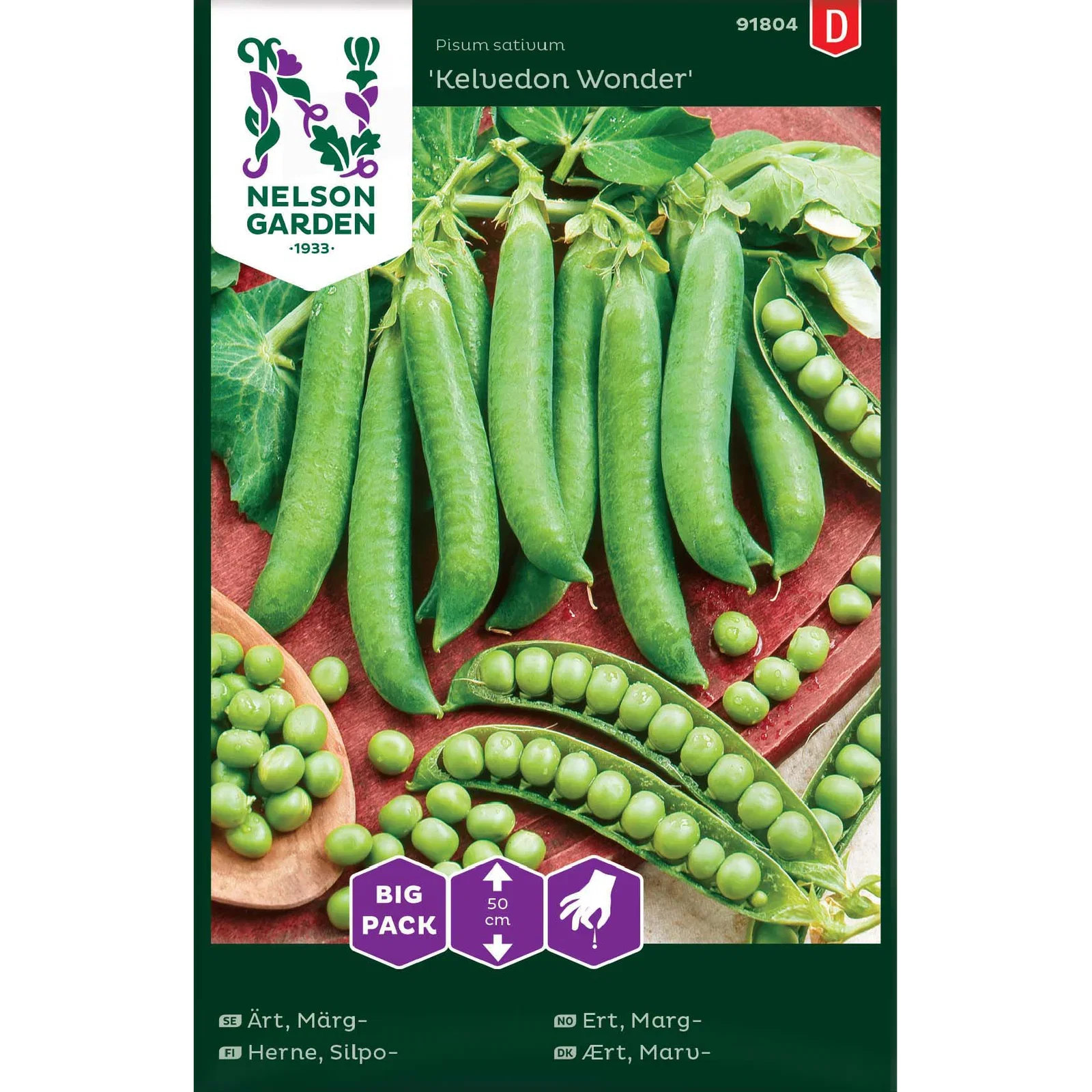 Ärt, Märg-, Kelvedon Wonder, B