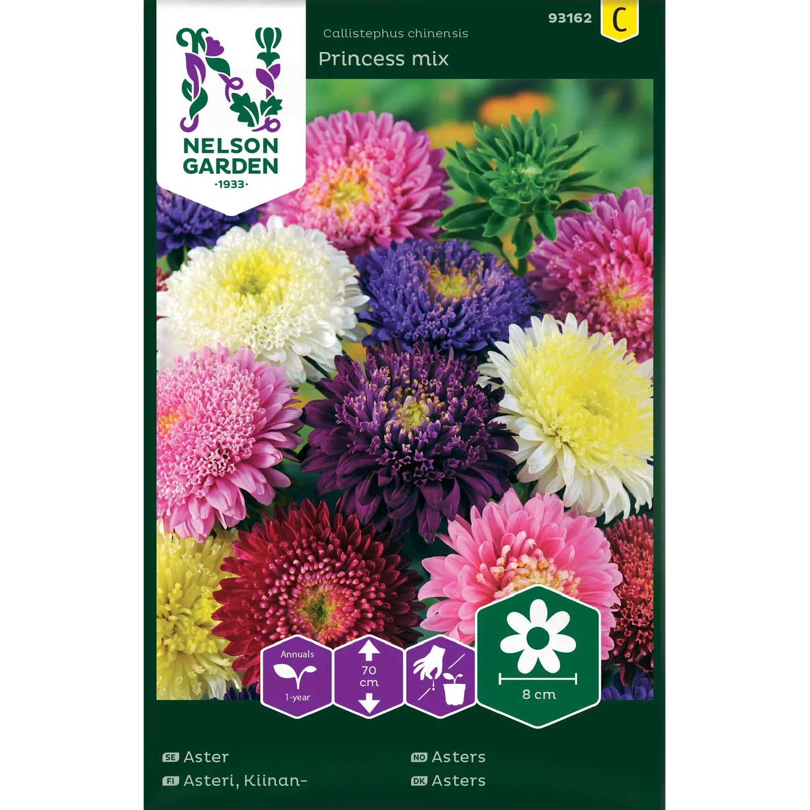 Aster, Princess, bl färger