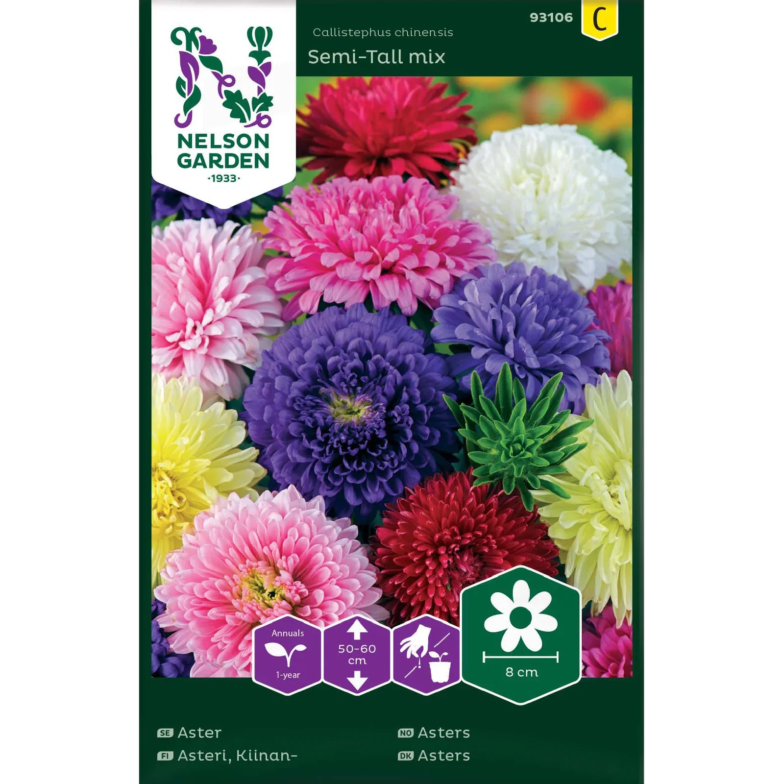 Aster, Dubbel, bl färger