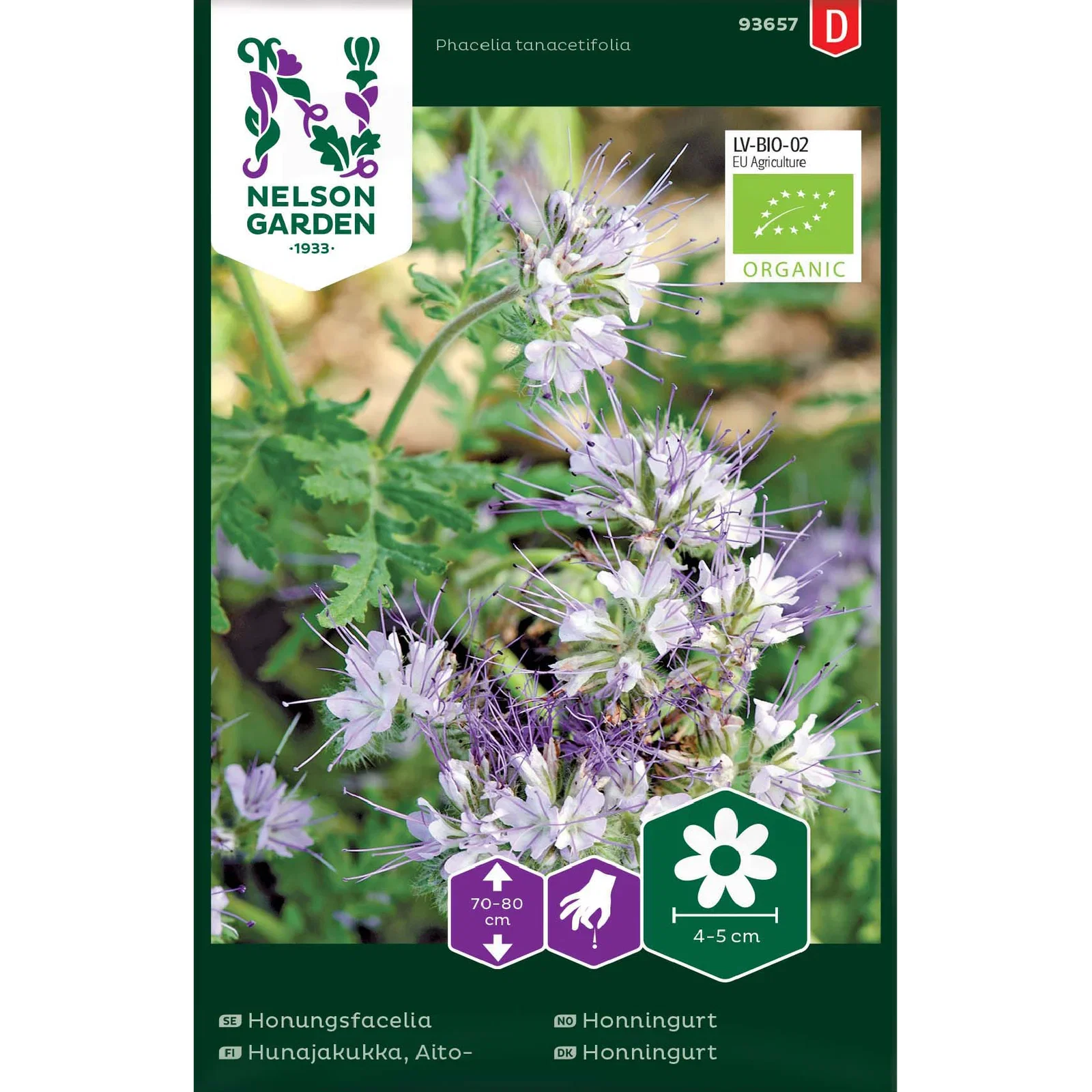 Honungsfacelia, blå, Organic