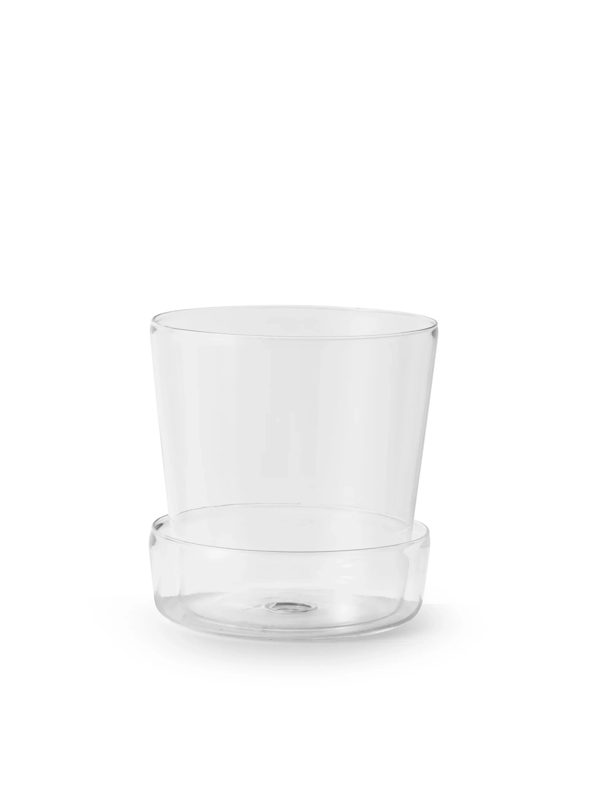 Inez pot w/saucer D13 transparent