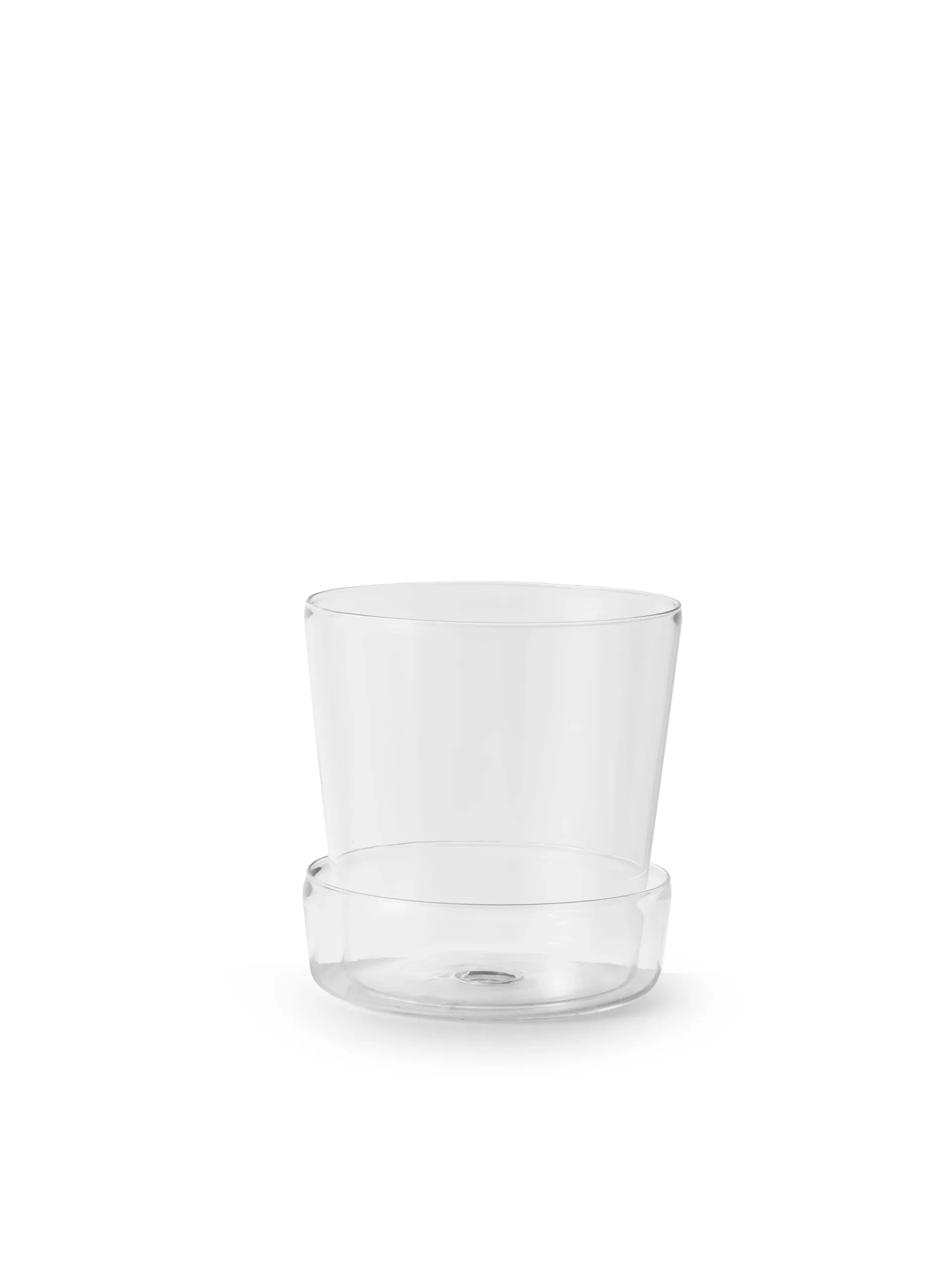 Inez pot w/saucer D11 transparent