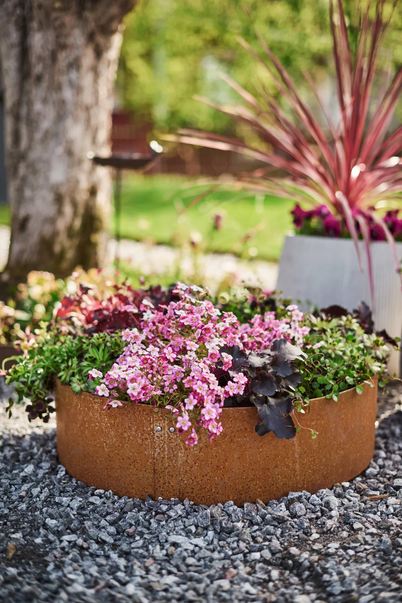 Planting box round Rost 60cm