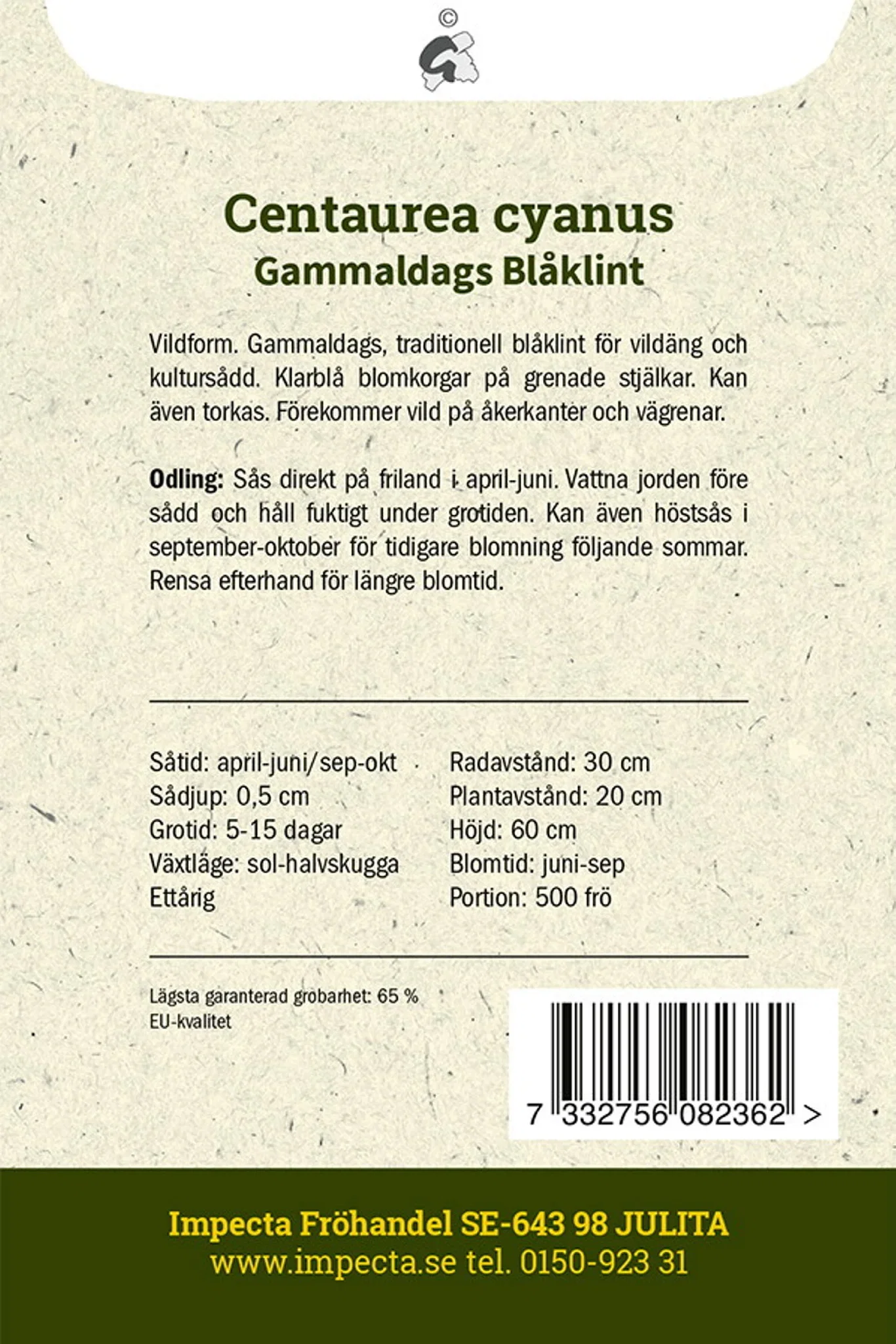 Gammeldags blåklokke