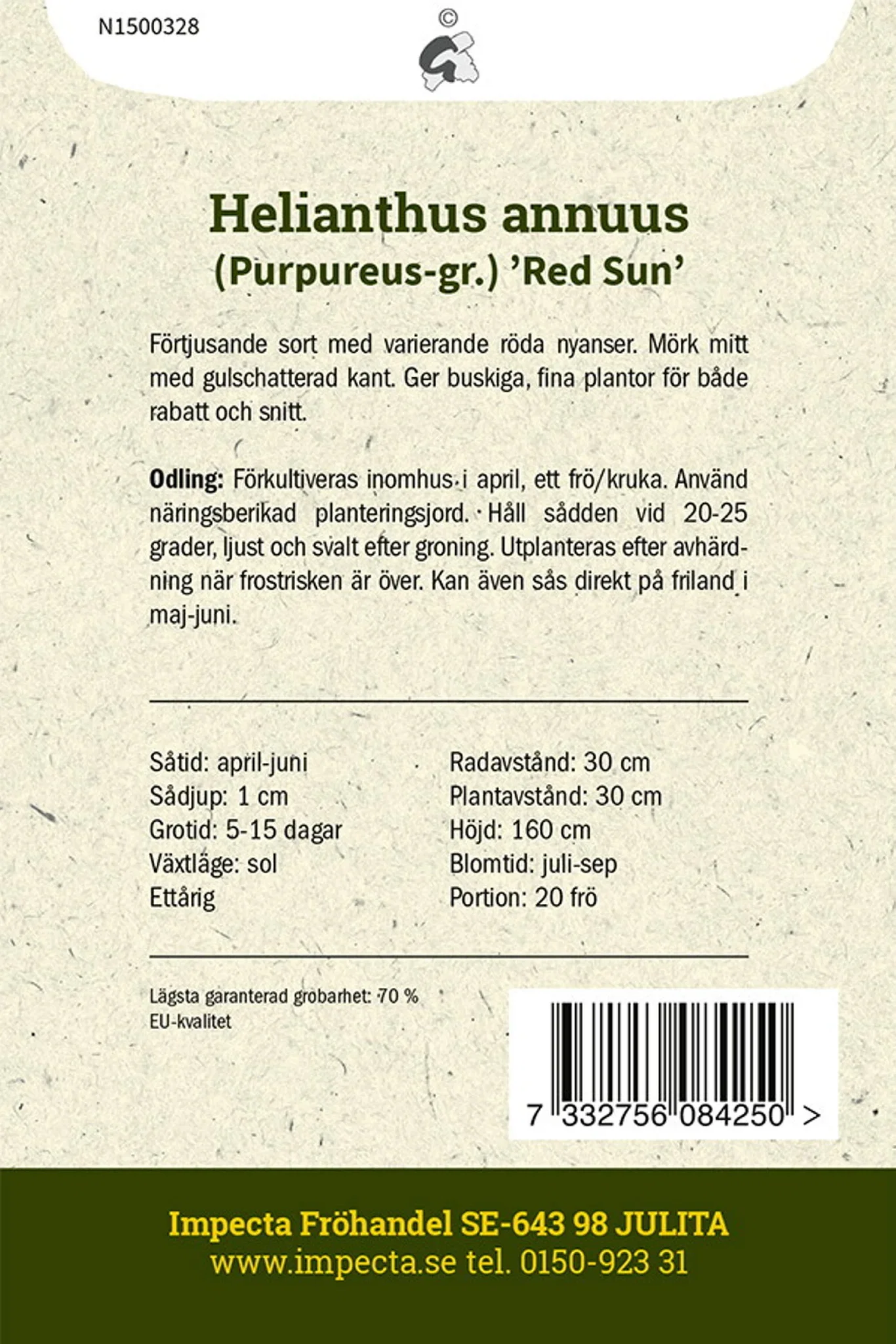 Rød solsikke 'Red Sun'