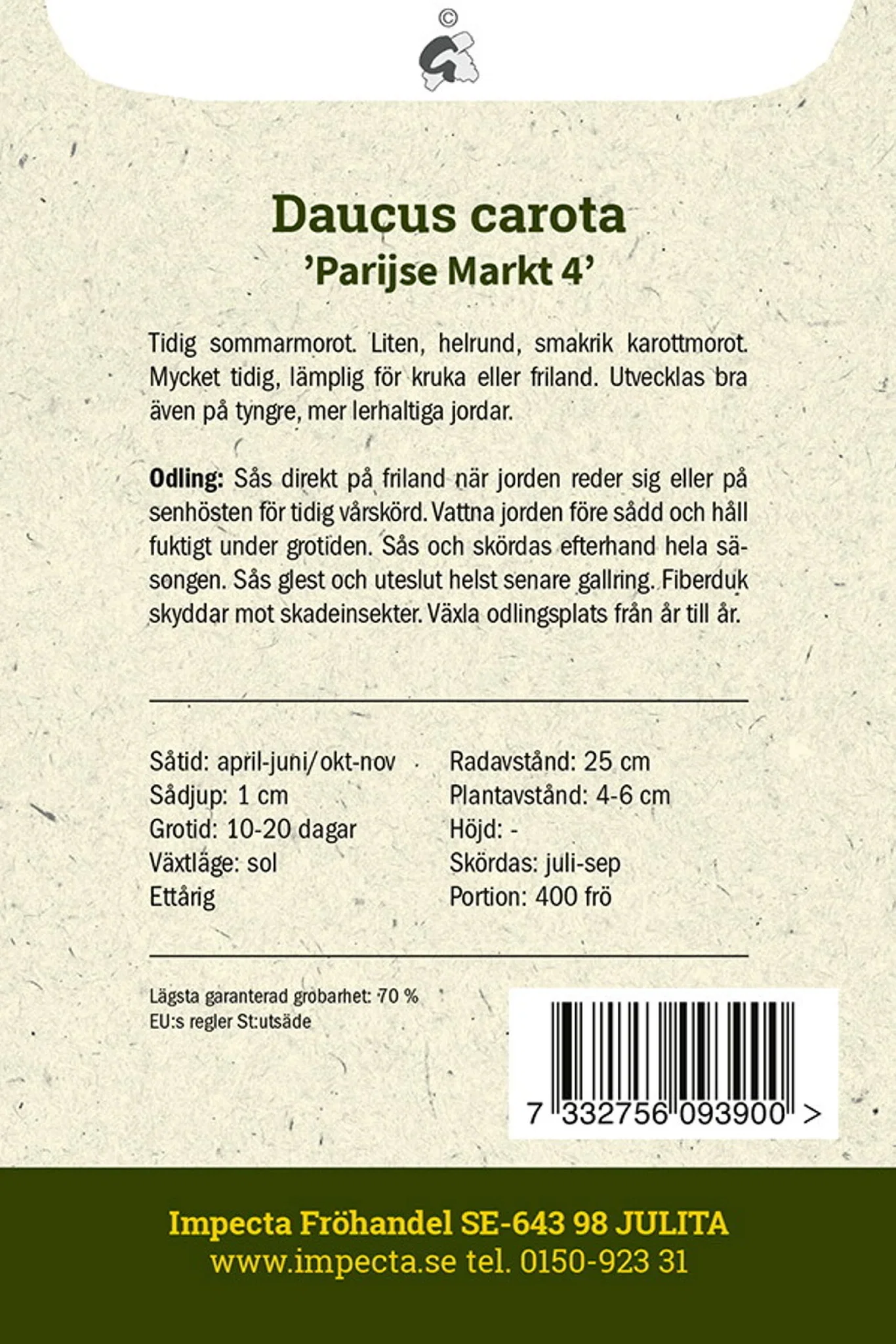 Sommergulrot 'Pariser Markt 4'
